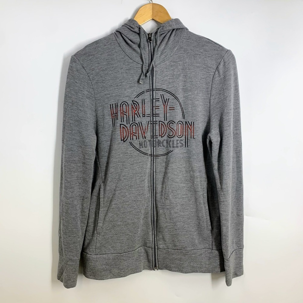 Harley-Davidson Paradise Portland Oregon Eagle Graphic Zip Up Hoodie Size S